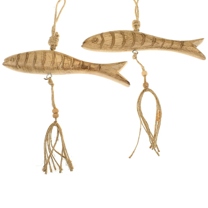 Mango Holzfisch 2er SET, klein