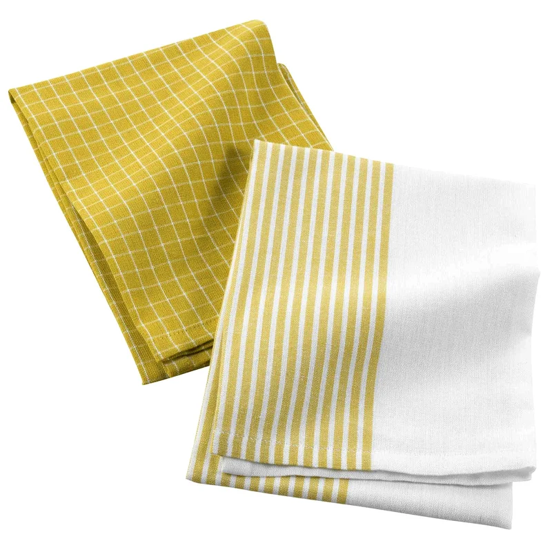 Küchentücher, 2-Set, Senfgelb