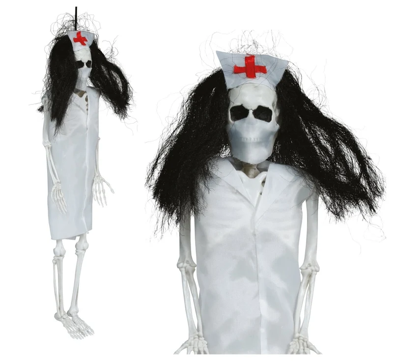 Halloween-Skelett, hängende Krankenschwester, 40 cm