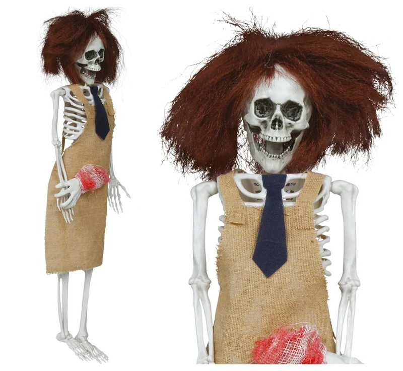 Halloween-Skelett zum Aufhängen mit Schürze, 40 cm