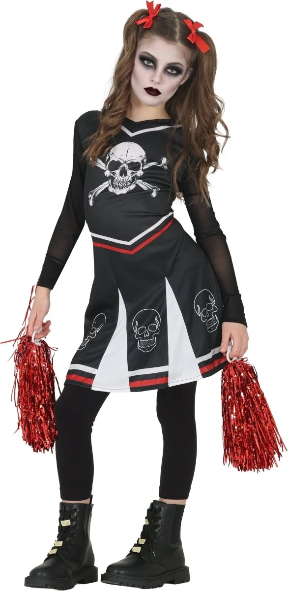 Halloween-Kleid für Mädchen: Gothic-Cheerleader
