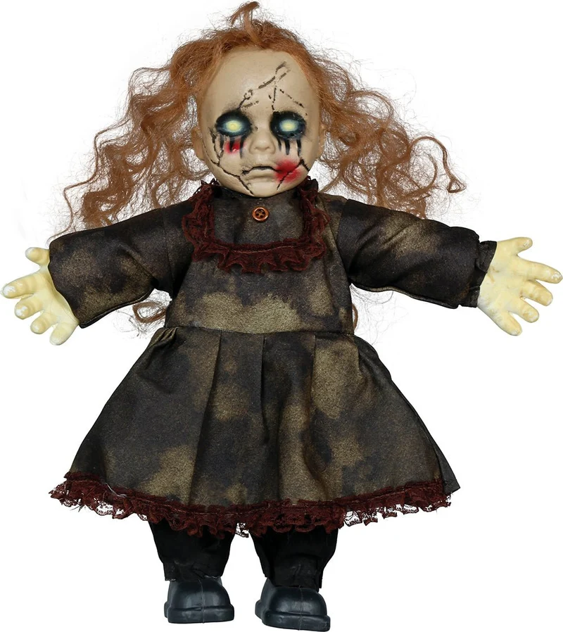 Halloween-Puppe mit langen Haaren, 35 cm