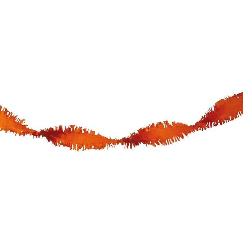 Oranje Crepe Papier Slinger - 24 meter