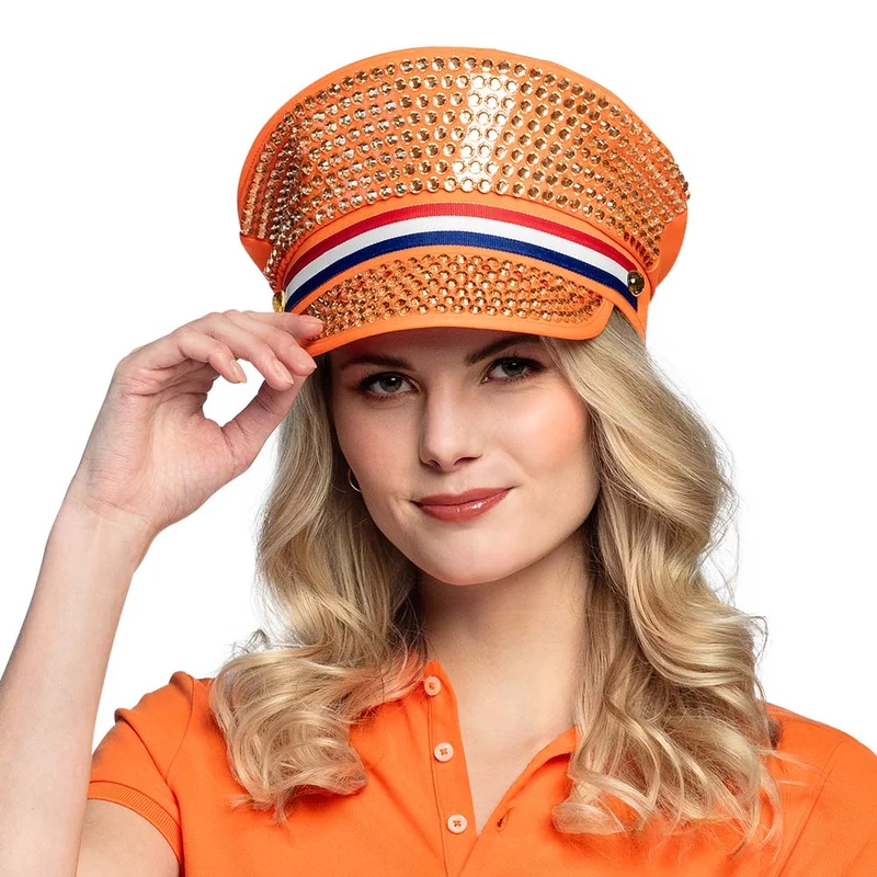 Pet Nederland | Oranje Cap met Nederlandse Vlag