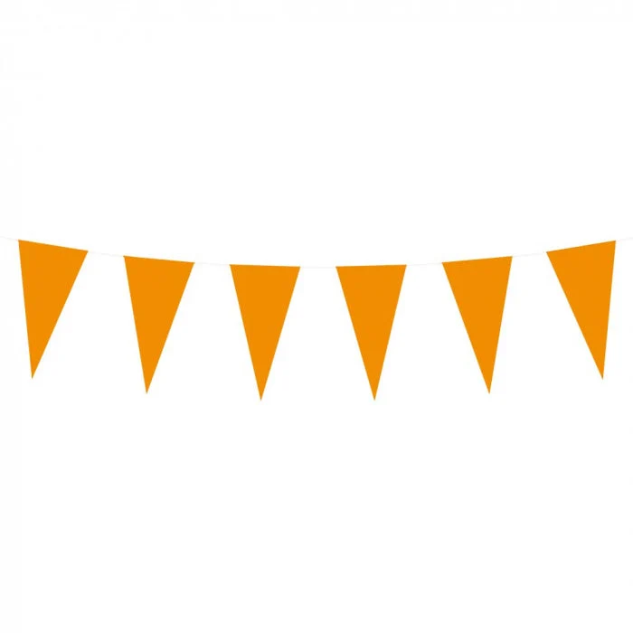 Oranje Vlaggenlijn | Papier | 10 Meter Feest