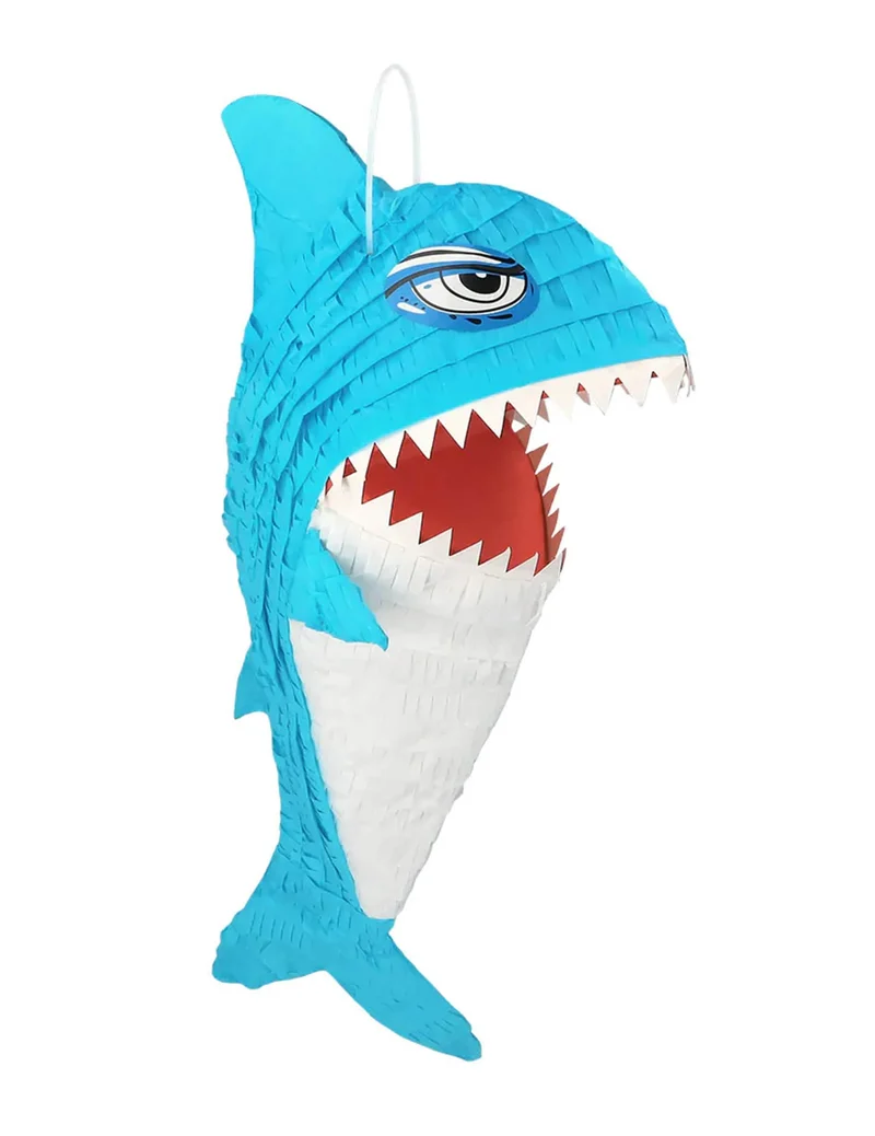 Piñata Hai blau-weiß 62 cm