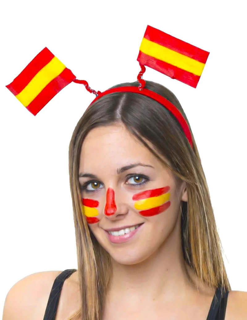 Spanien Fan-Haarreif Flagge Erwachsene