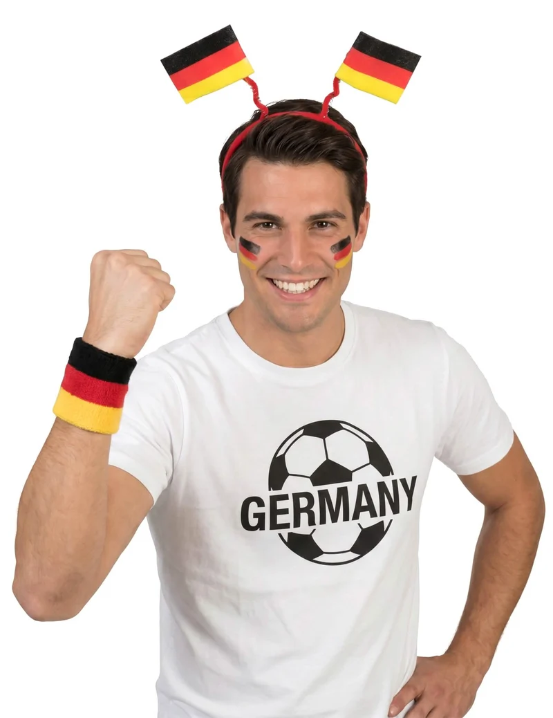 Deutschland-Haarreif mit Flaggen für Damen & Herren