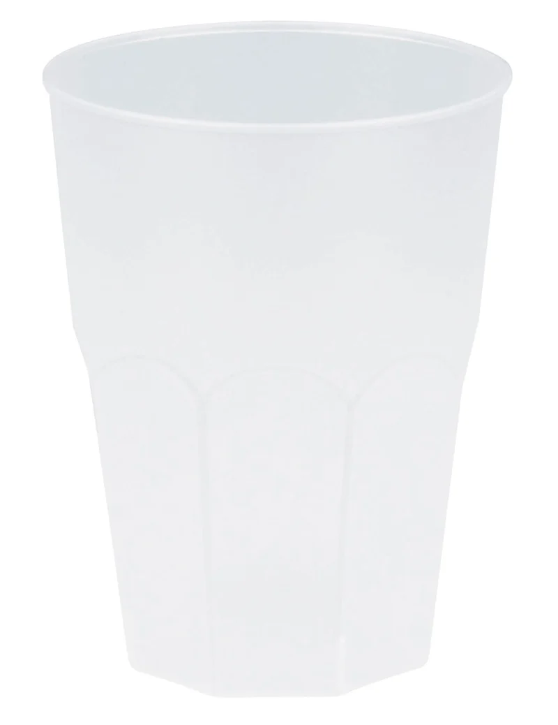 Gefrosteter Becher transparent 420ml Kunststoff