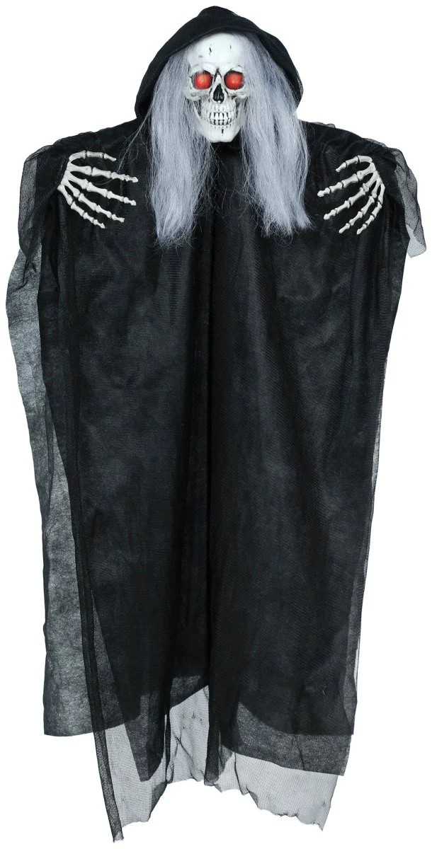 Halloween-Skelett mit Licht, Sound und Bewegung, 90 cm