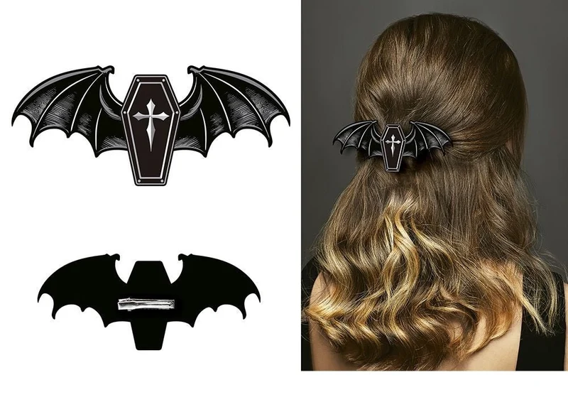 Halloween-Haarspange „Sarg“
