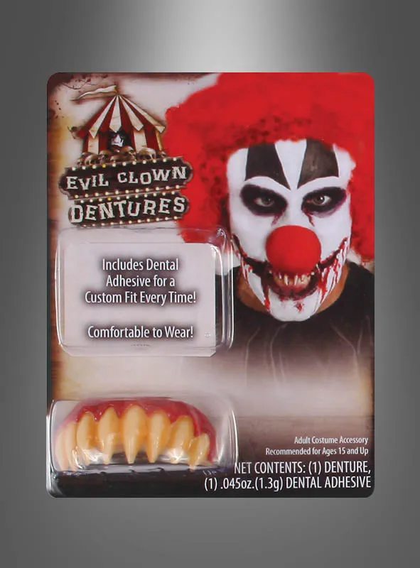 Unheimliches Killer Clown Gebiss