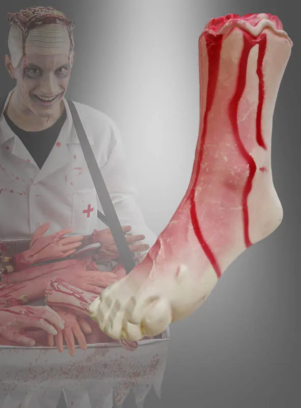 Blutiger Fuß Horror Deko
