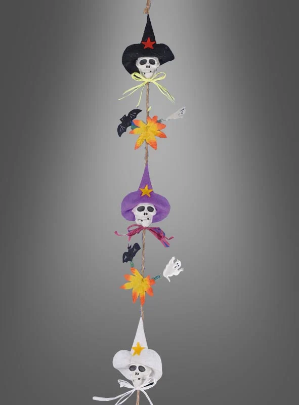 Halloween Totenkopfgirlande 150cm