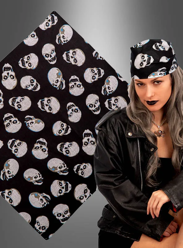 Totenkopf Bandana Kopftuch Pirat 50x50cm
