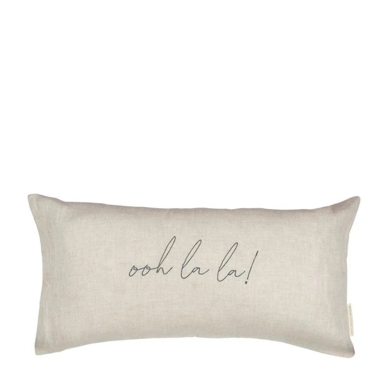 Bastion Collections Kissen Ohh la la! 35 x 70 cm naturfarben
