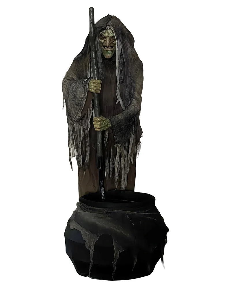 Noxara die Sumpfhexe Halloween Animatronic 162cm