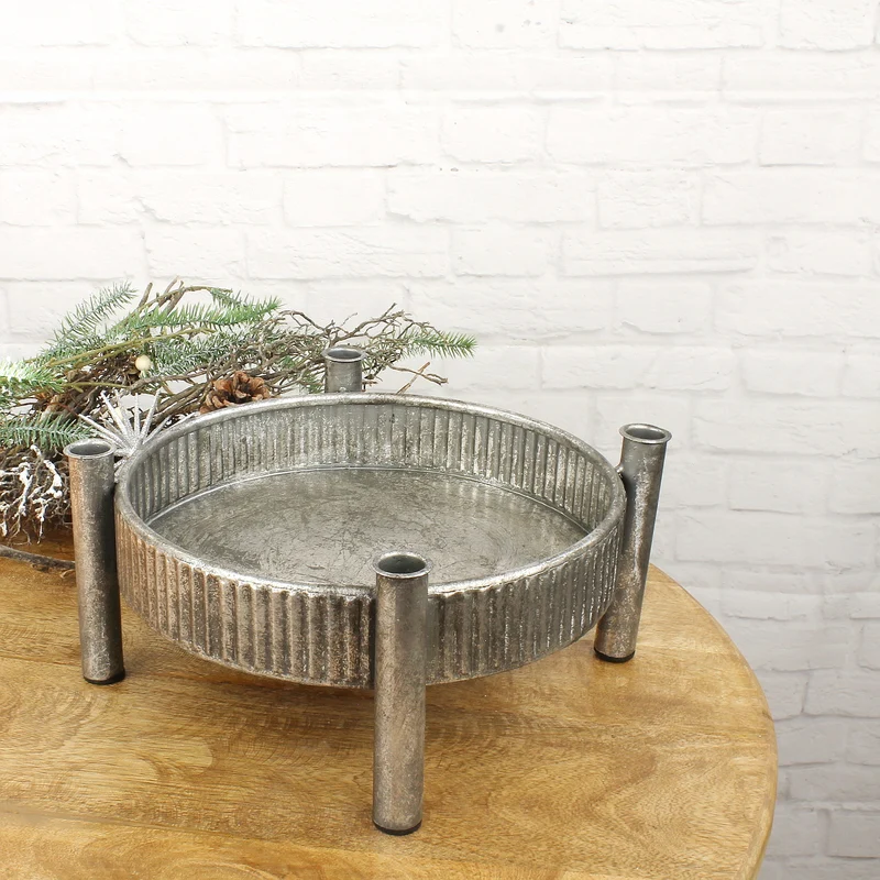 Designer Adventskranz grau matt