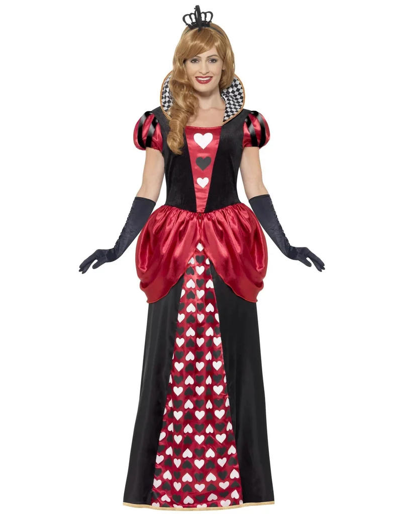 Déguisement reine de coeur longue grande taille femme