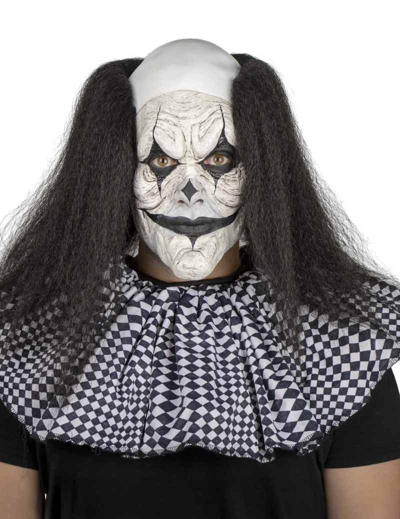 Prothèse pour maquillage de clown noir et blanc adulte