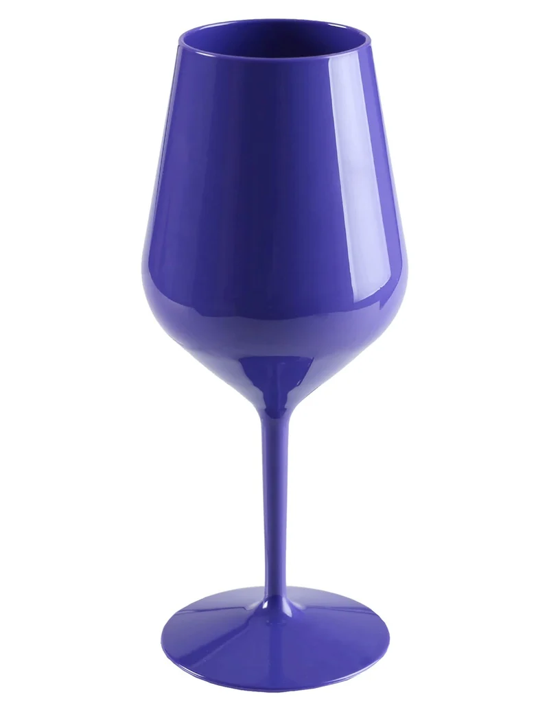Plastik-Weinglas Dunkelblau 47cl - Stielglas