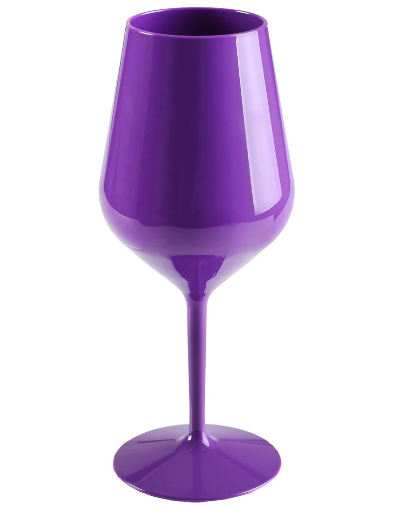 Weinglas aus Plastik in Violett 47 cl
