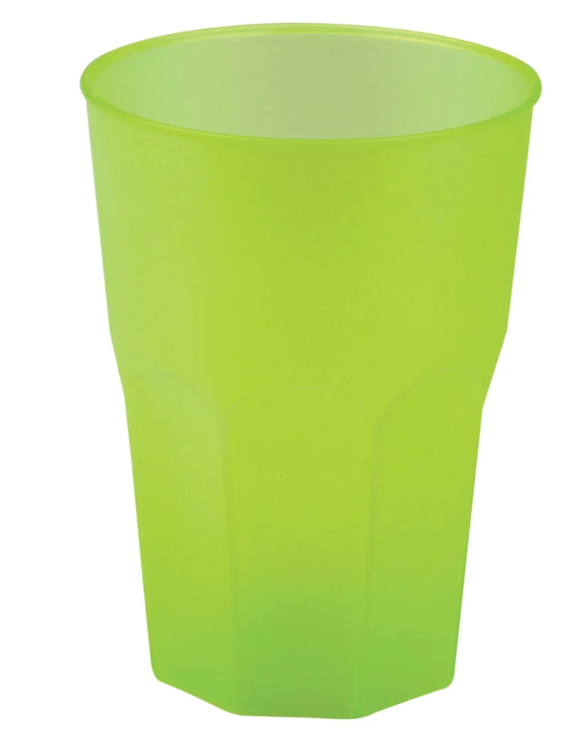 Gefrosteter Trinkbecher aus Plastik Anisgrün 42 cl