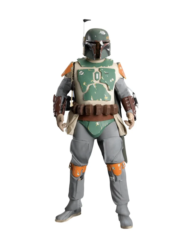 Boba Fett™-Kostüm für Herren Collectors Edition Faschingskostüm grün-grau-orange