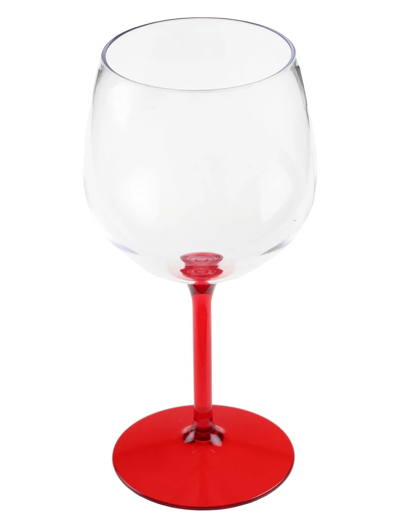 Kunststoff-Cocktailglas mit rotem Fuß, 58,2 cl