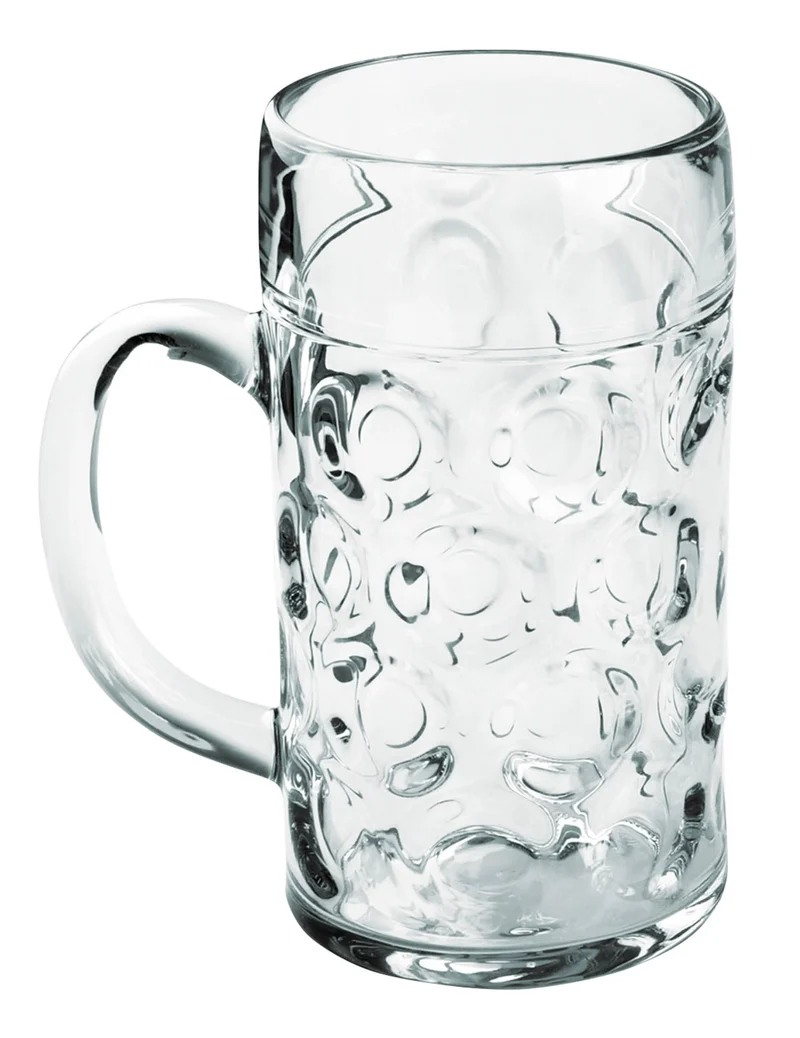 Transparente Bier-Maß aus Plastik 500 ml