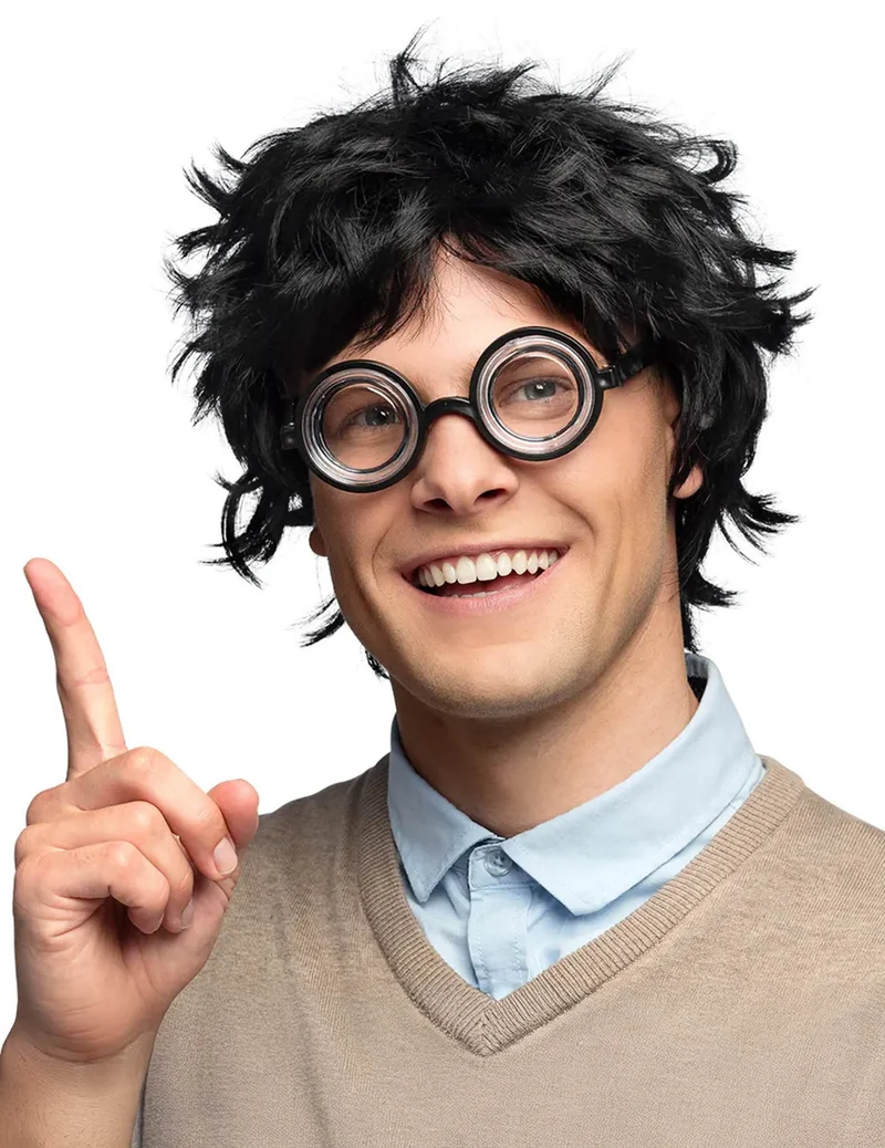Schlauberger-Brille für Erwachsene schwarz