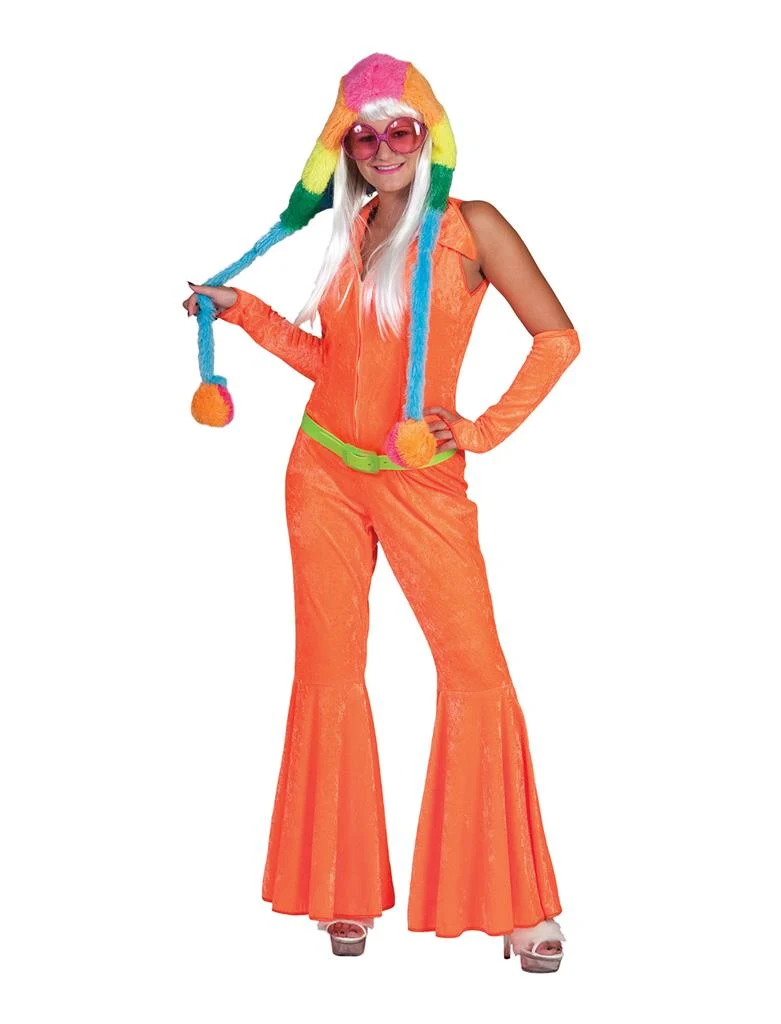 Neon Oranje Jumpsuit Dames | Koningsdag Power Outfit