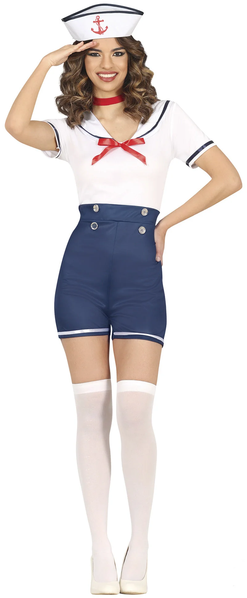 Kostuum Blauw Wit Dames Matroos