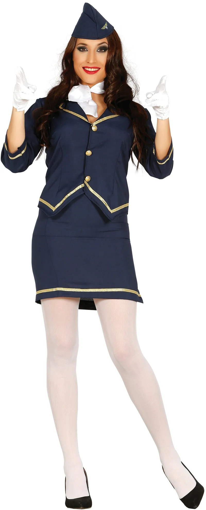 Stewardess Kostuum Dames – Jurk met Hoed & Jasje