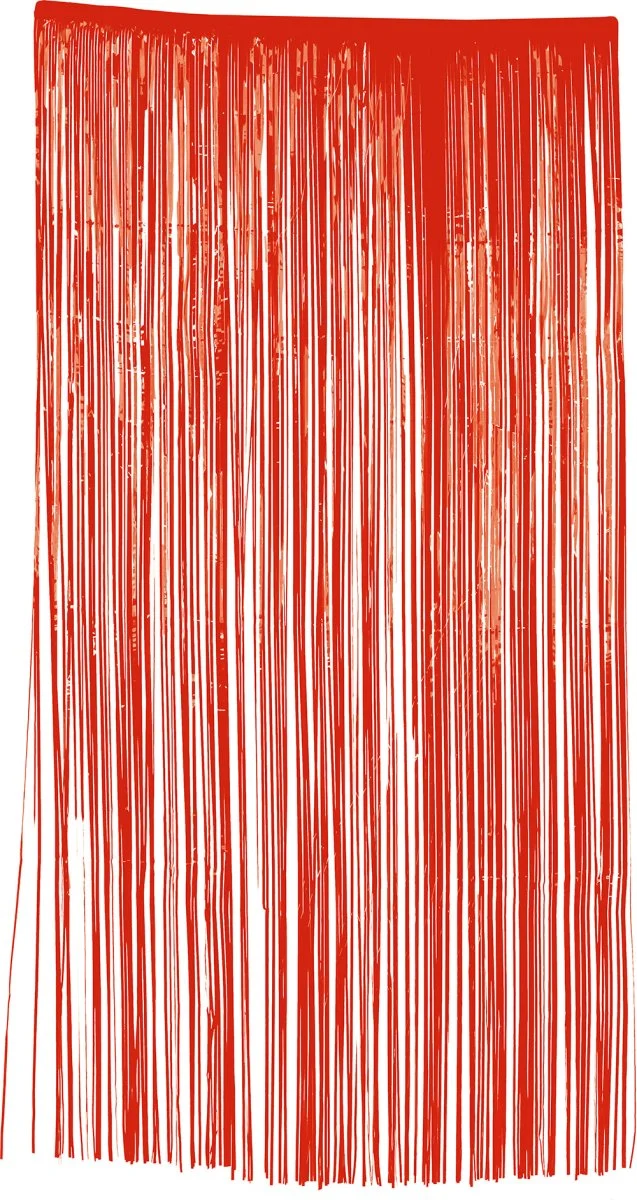 Roter Türvorhang aus Kunststoff, 2 m