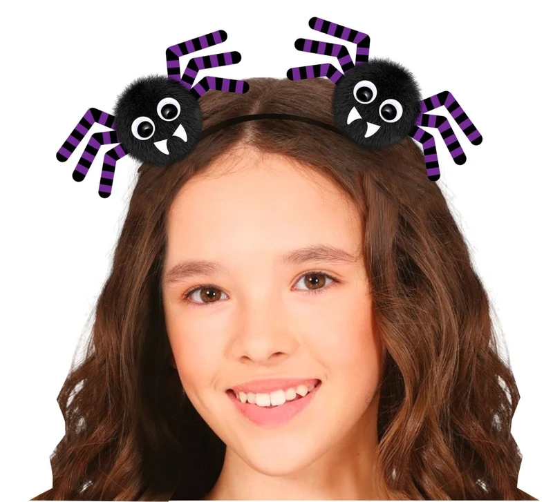 Halloween Haarband Schwarze Spinnen