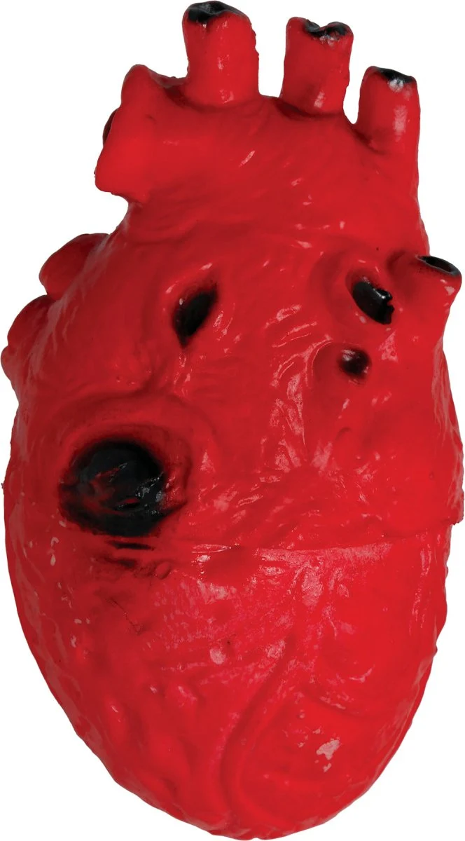 Rotes Kunstherz aus Latex, 15 cm