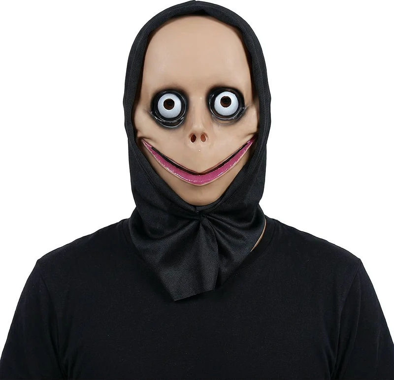 Halloween-Maske mit weißem Gesicht