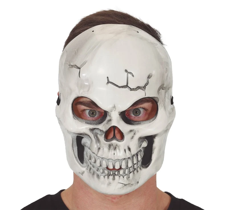 Halloween-Maske: Weißes Skelett