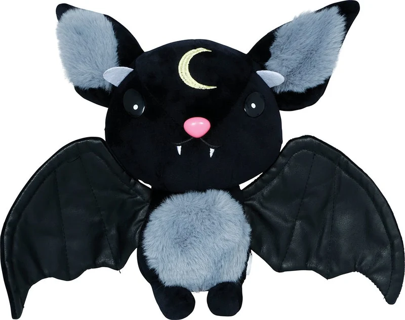 Halloween-Kuscheltier: Schwarze Fledermaus