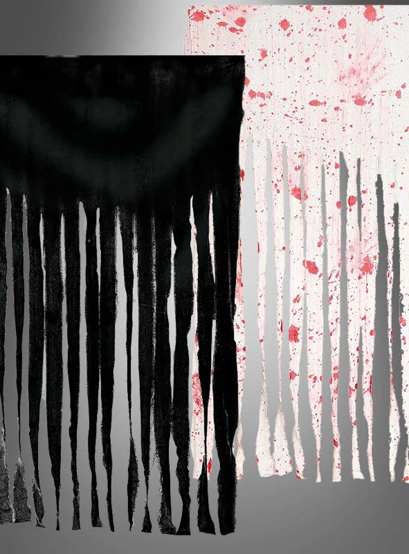 Halloween Vorhang blutig oder schwarz