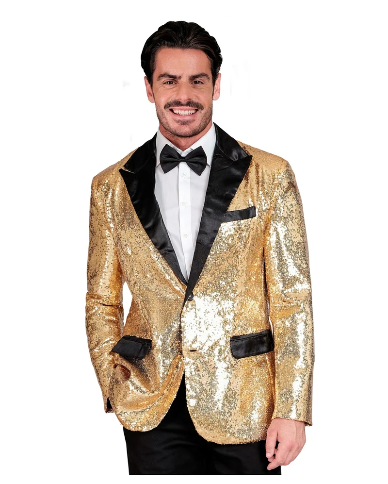 Goldene Paillettenjacke für Herren