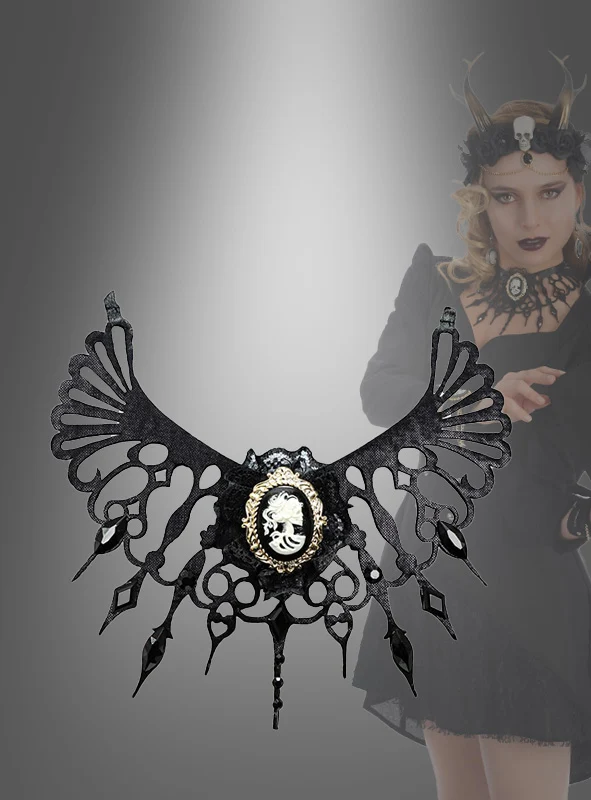 Gothic Collier Halschmuck mit Brosche