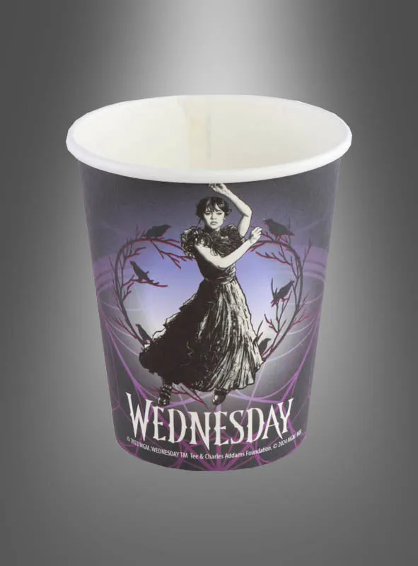 8 x Wednesday Papierbecher 250ml