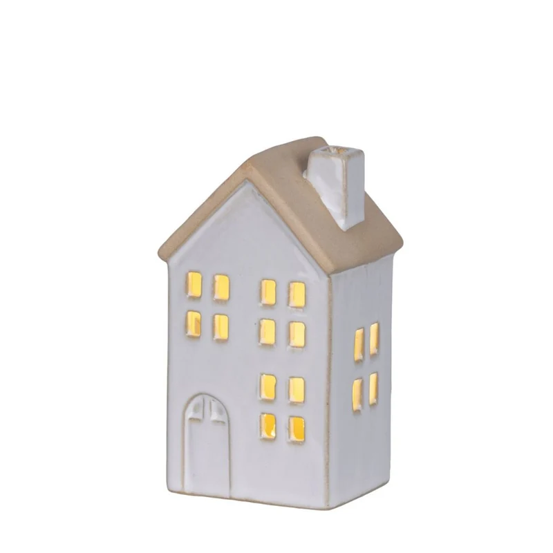 Haus LED indoor H 12,7 cm weiß