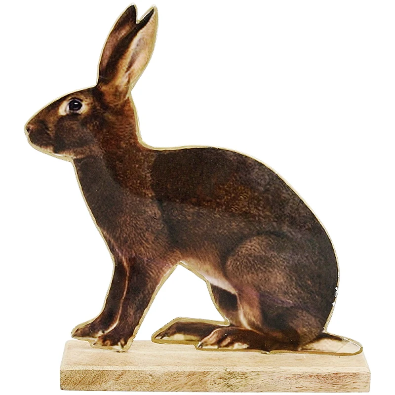 Hasenfigur sitzend 26 cm, Antique Optik