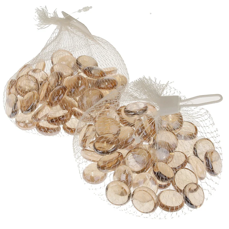 2er Set Dekosteine beige, 200g / 17-19mm