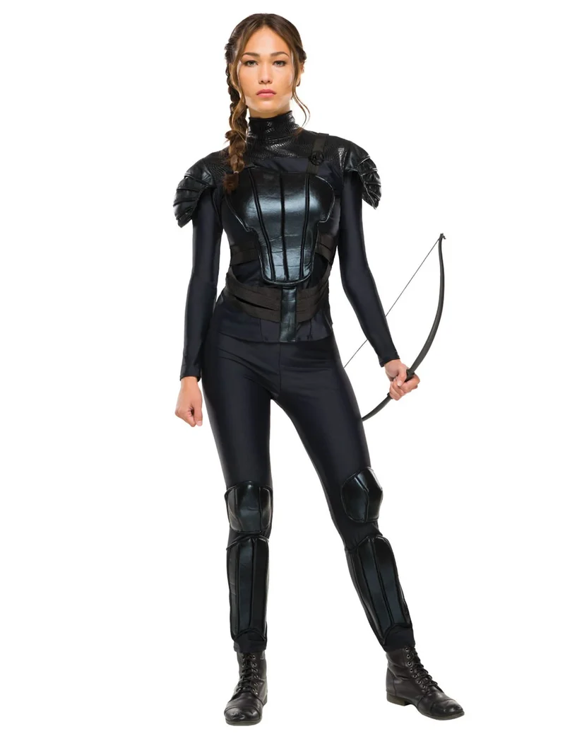 Katniss Everdeen™-Lizenzkostüm Hunger Games™ für Damen schwarz