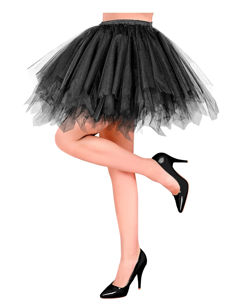 Schwarzer Tutu Tüllrock Deluxe