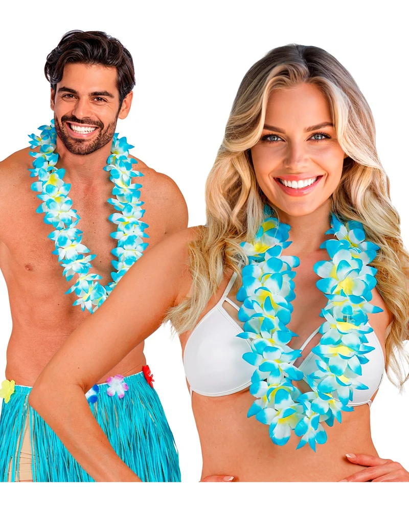 Blaue Hawaii Blütenkette